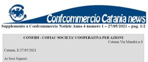 CONVOCAZIONE ASSEMBLEA ORDINARIA/STRAORDINARIA CONFIDI COFIAC