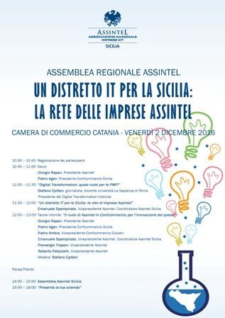 Un distretto IT per la Sicilia alla prossima Assemblea Regionale di Assintel